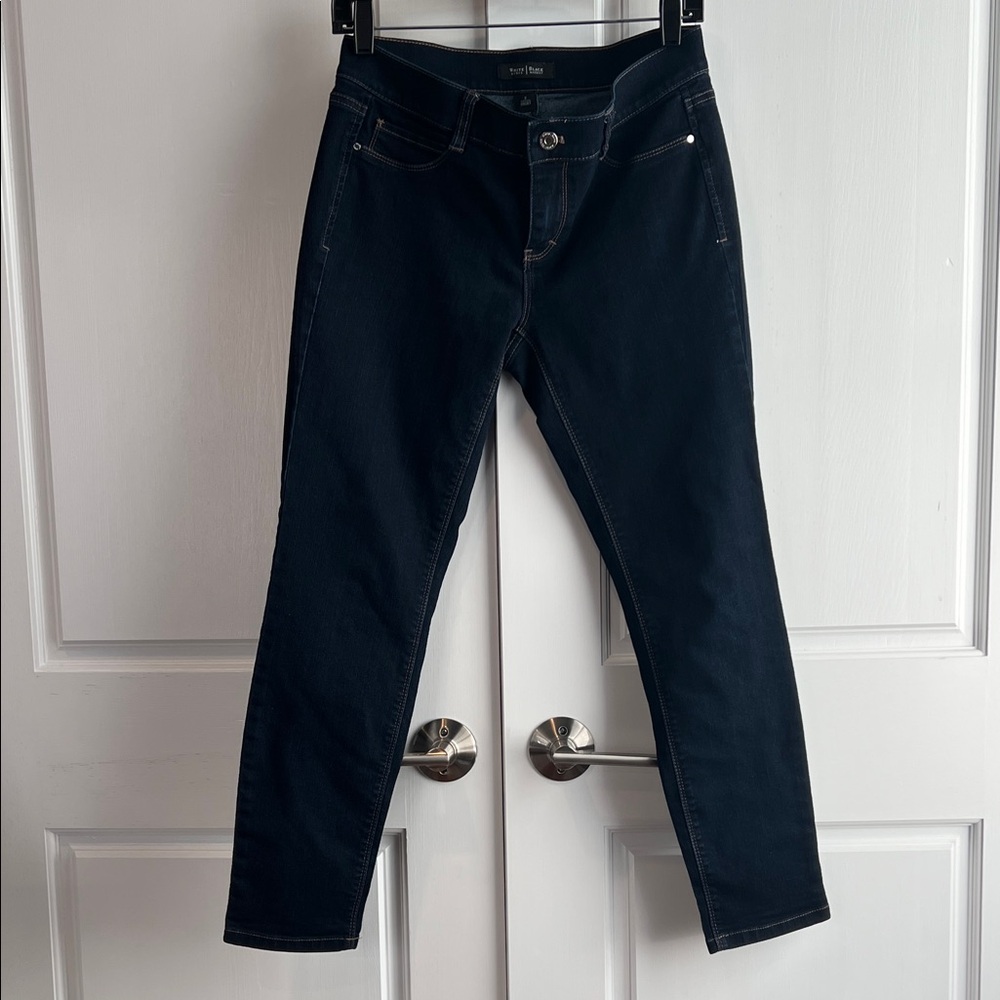 White House Black Market Deep Navy Skinny Jeans